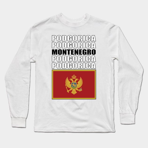 Flag of Montenegro Long Sleeve T-Shirt by KewaleeTee